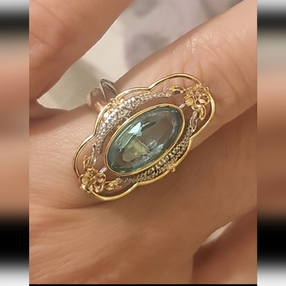 Clearance zicronia 925 sterling Sl The Material But The Color Is Gold - Picture 5 of 5